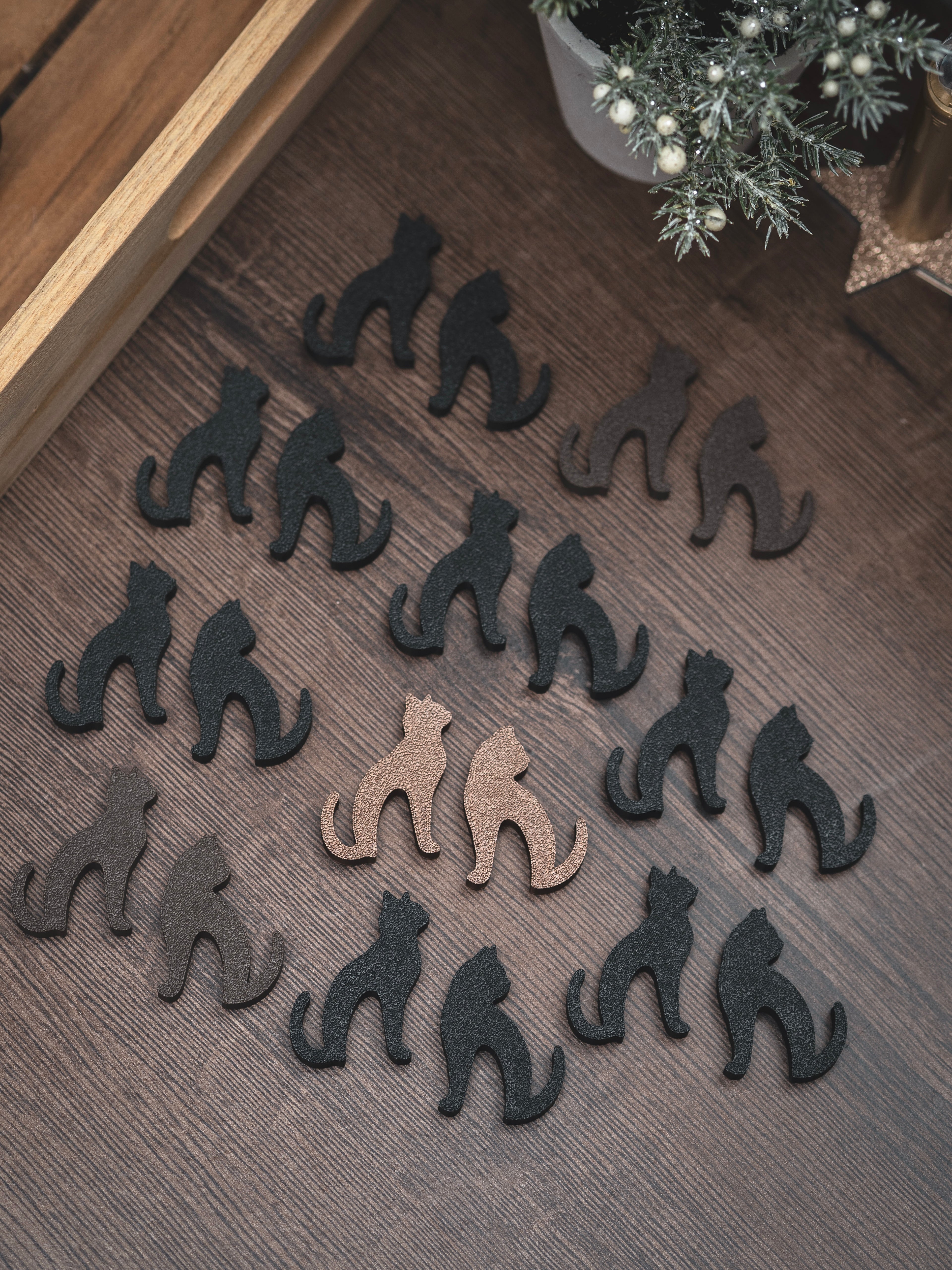 Teebeutelhalter Katze Set | 21 Farben + Glücks- & Bengalkatze