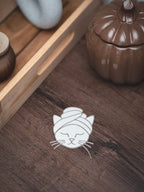 Katze mit Haarturban Schild zum kleben | in verschiedenen Farben
