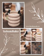 Teebeutelhalter Katze Set | 21 Farben + Glücks- & Bengalkatze