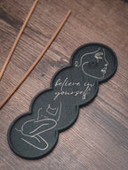Räucherstäbchen Halter believe in yourself | 16 cm - verschiedene Farben | + 1 Gratis Räucherstäbchen