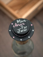 Flaschendeckel Strohhut more amore por favor für Bier, Limo & kl. Sektflaschen | auch als Schlüsselanhänger