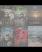 Kalender 2027 'momentpoesie' mit Kartenhalter in verschiedenen Farben & Designs