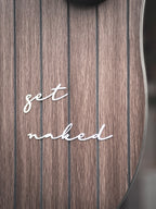 "get naked" Schild zum kleben | in verschiedenen Farben und 2 Größen