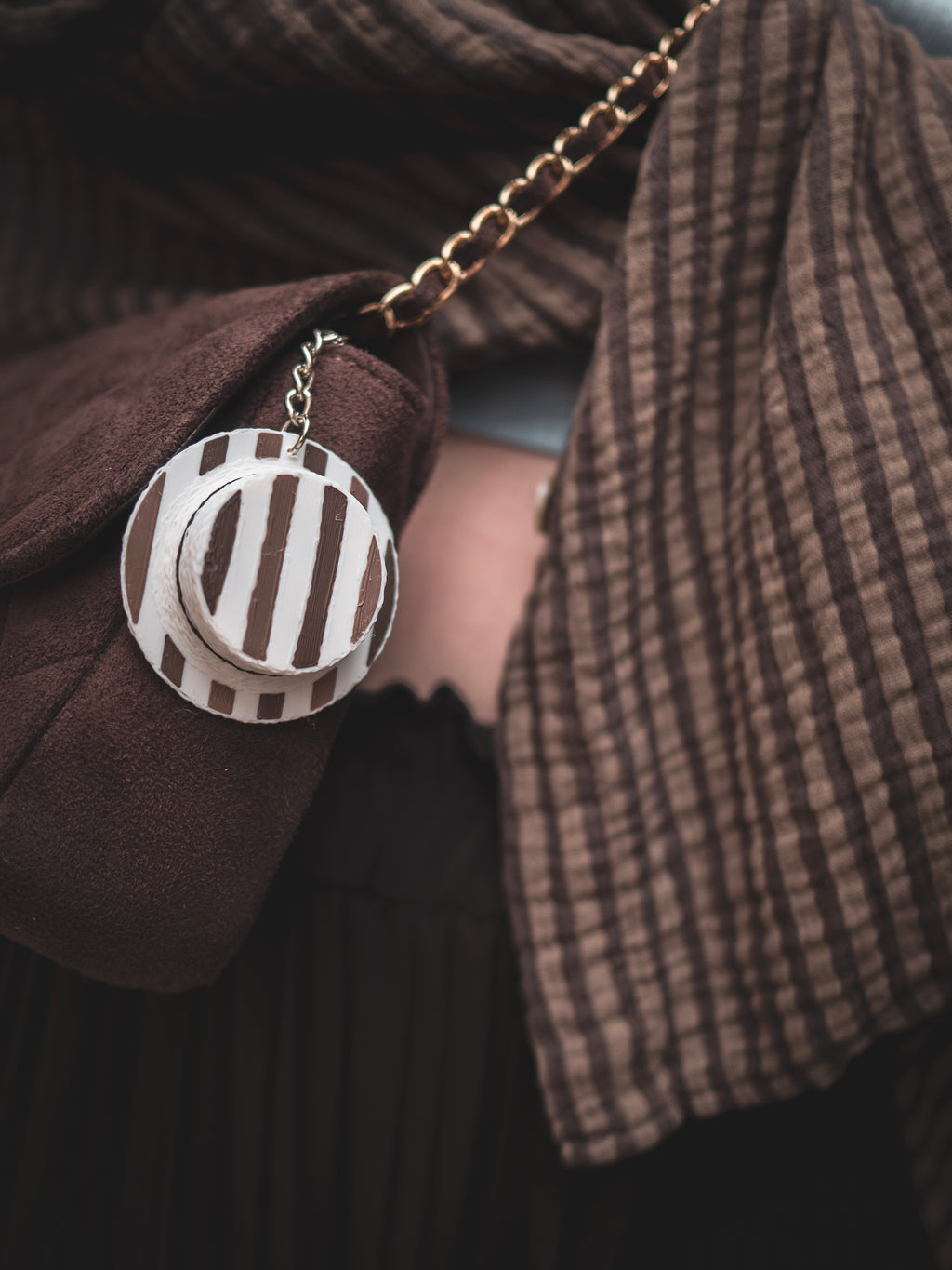 Flaschendeckel Strohhut stripes² für Bier, Limo & kl. Sektflaschen | auch als Schlüsselanhänger