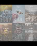 Kalender 2027 'momentpoesie' mit Kartenhalter in verschiedenen Farben & Designs