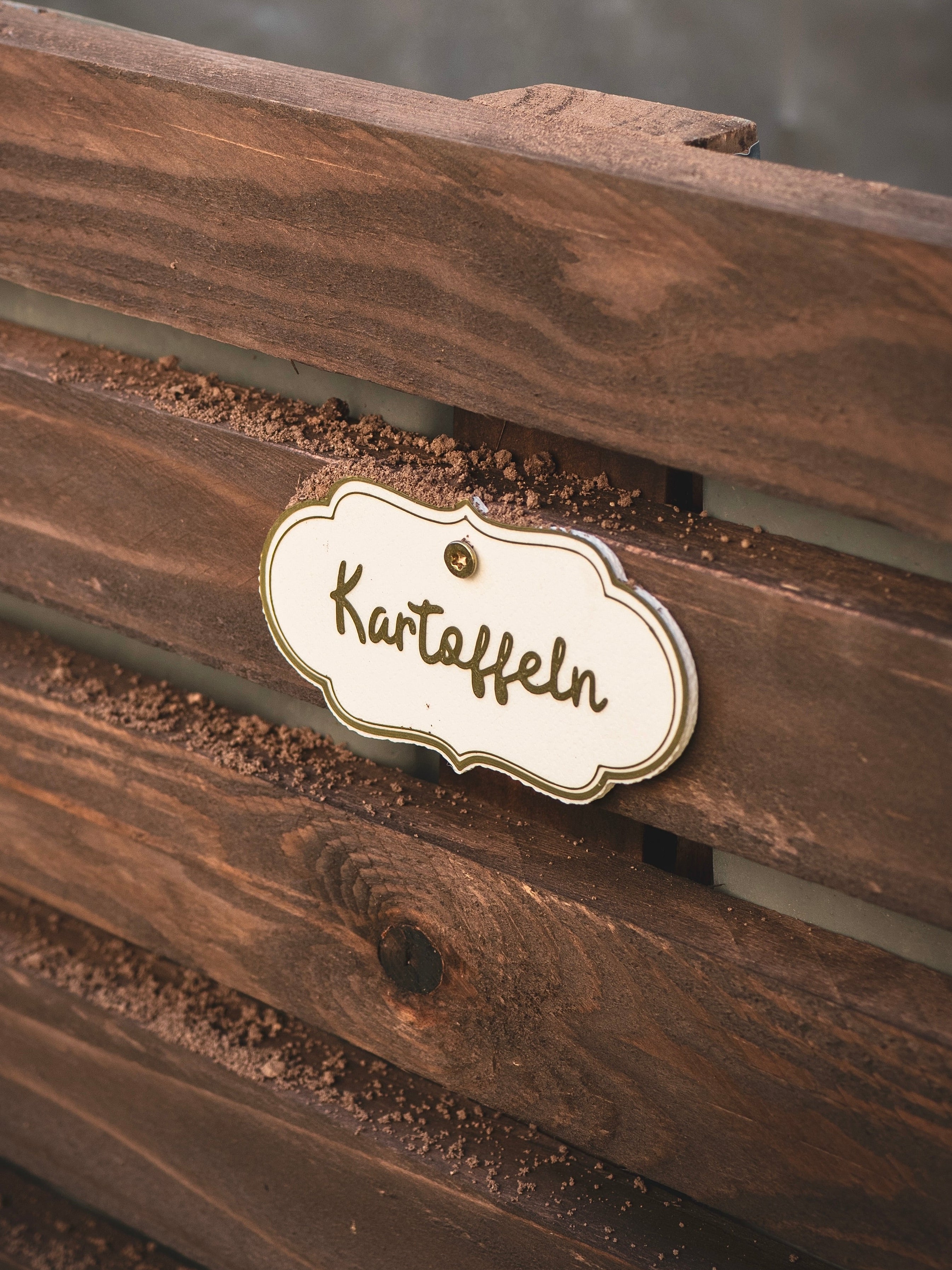 Pflanzenstecker in weiß-grün | personalisierbar