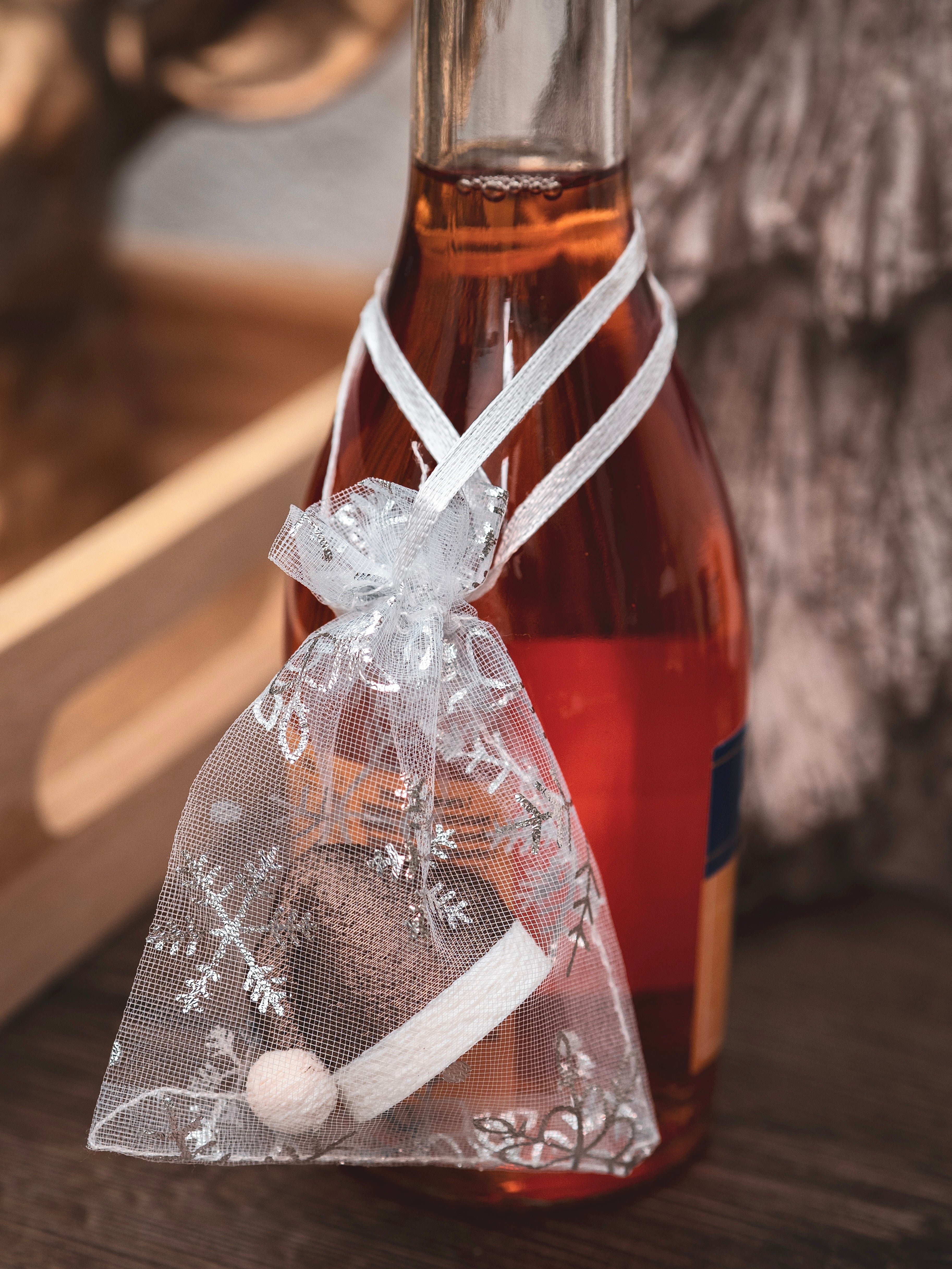 Flaschendeckel Weihnachtsmütze für Bier, Limo & kl. Sektflaschen