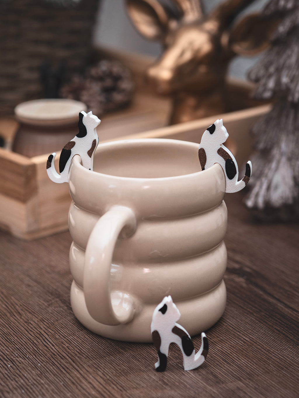 Teebeutelhalter Katze Set | 21 Farben + Glücks- & Bengalkatze