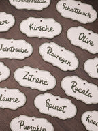 Pflanzenstecker in weiß-grün | personalisierbar