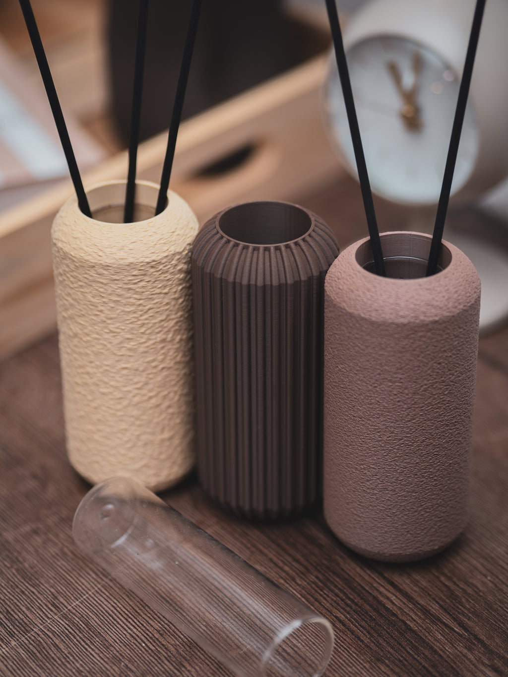 Duftstäbchen-Diffusor | Mini-Vase | versch. Farben | inkl. 3 Stäbchen & Glaseinsatz