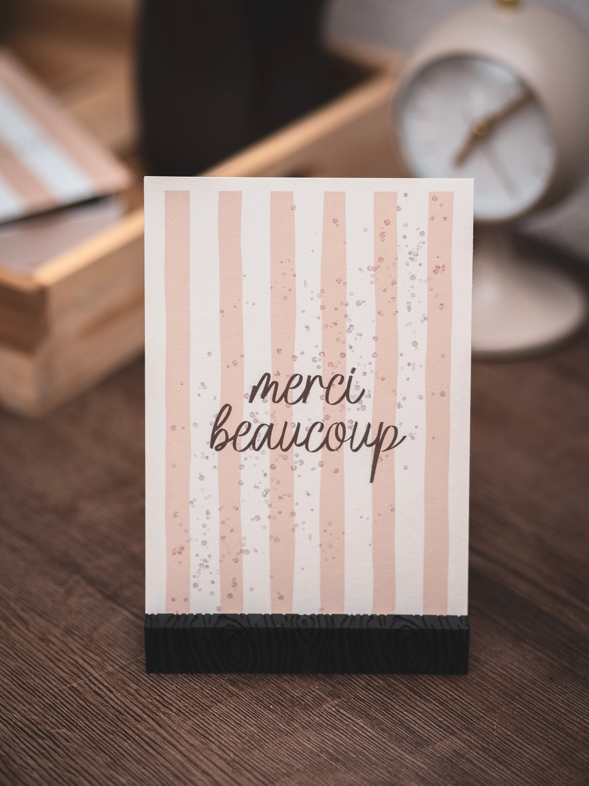 Postkarte 'merci beaucoup'