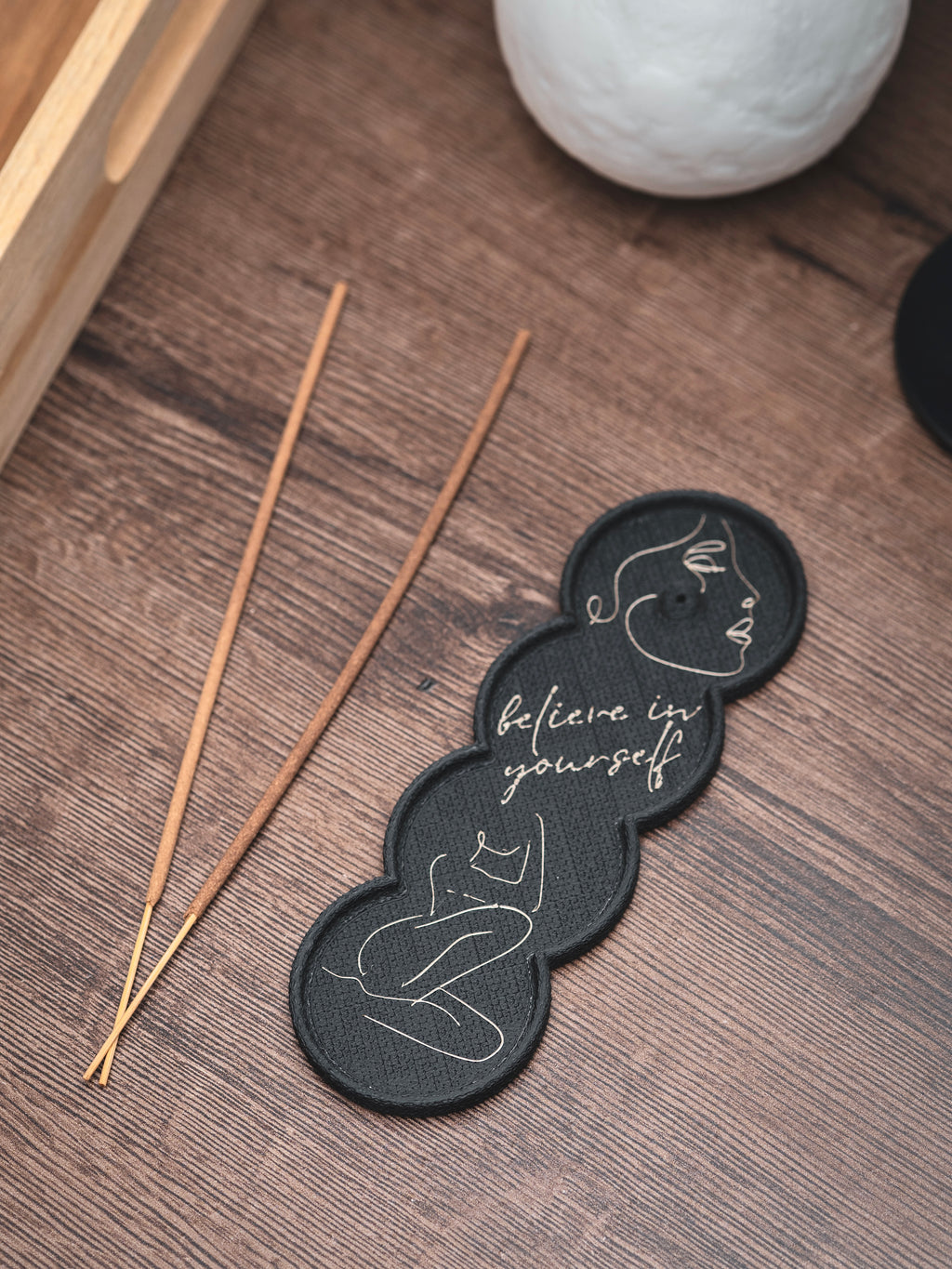 Räucherstäbchen Halter believe in yourself | 16 cm - verschiedene Farben | + 1 Gratis Räucherstäbchen