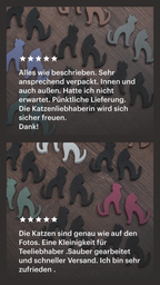 Teebeutelhalter Katze Set | 21 Farben + Glücks- & Bengalkatze