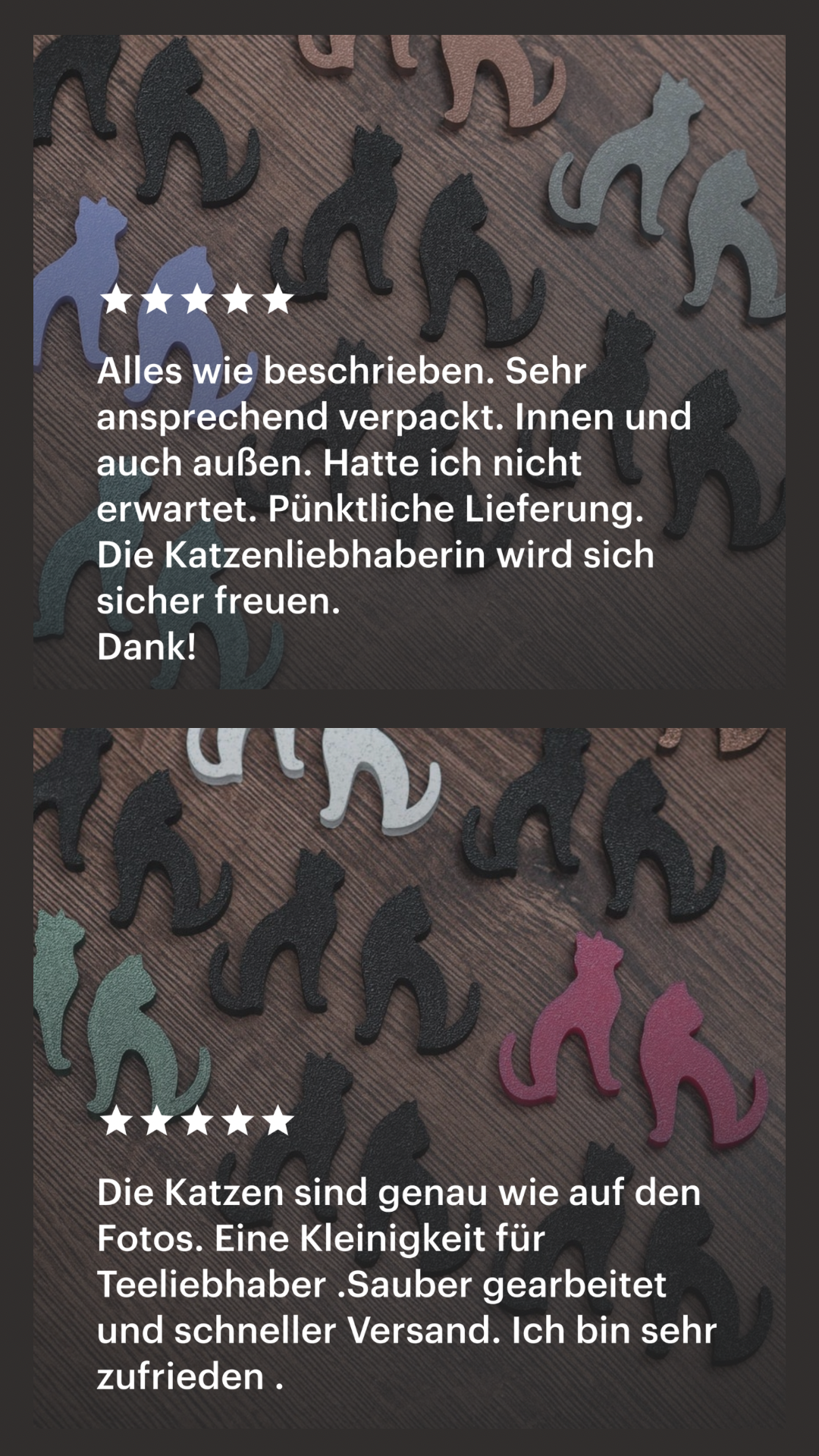 Teebeutelhalter Katze Set | 21 Farben + Glücks- & Bengalkatze