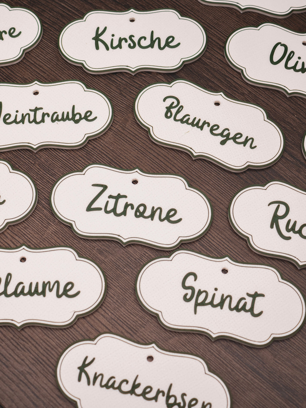 Pflanzenstecker in weiß-grün | personalisierbar