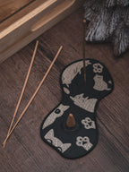 Räucherstäbchen & -kegel Halter Katzen | 18 cm - verschiedene Farben | + 1 Gratis Räucherstäbchen