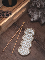 Räucherstäbchen Halter Strick | 16 cm - verschiedene Farben | + 1 Gratis Räucherstäbchen