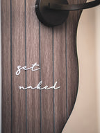"get naked" Schild zum kleben | in verschiedenen Farben und 2 Größen