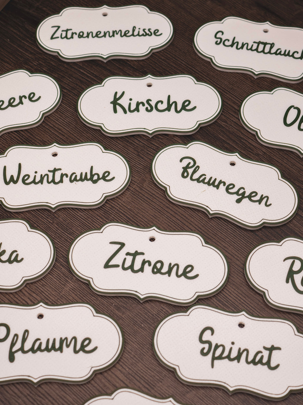 Pflanzenstecker in weiß-grün | personalisierbar