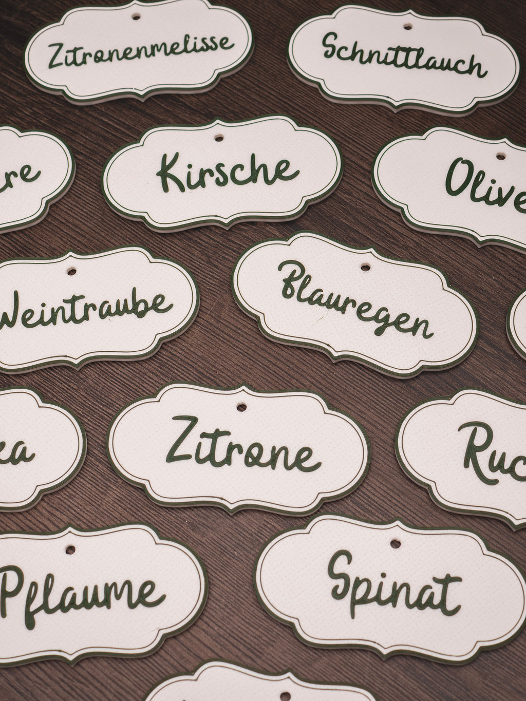 Pflanzenstecker in weiß-grün | personalisierbar