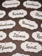 Pflanzenstecker in weiß-grün | personalisierbar