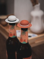 Flaschendeckel Sommerhut für Bier, Limo & kl. Sektflaschen | moosgrün
