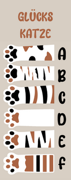 Lesezeichen Katzenpfote Glückskatze