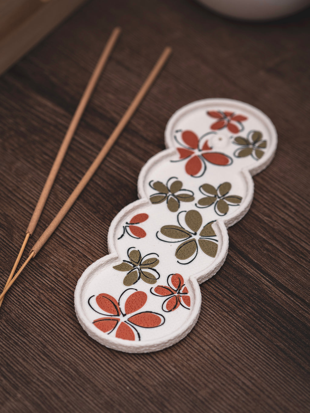 Räucherstäbchen Halter Bloom Art | 16 cm - verschiedene Farben | + 1 Gratis Räucherstäbchen
