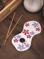 Räucherstäbchen & -kegel Halter Bloom Art | 18 cm - verschiedene Farben | + 1 Gratis Räucherstäbchen
