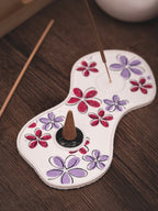 Räucherstäbchen & -kegel Halter Bloom Art | 18 cm - verschiedene Farben | + 1 Gratis Räucherstäbchen