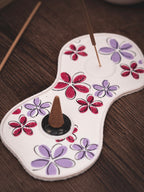 Räucherstäbchen & -kegel Halter Bloom Art | 18 cm - verschiedene Farben | + 1 Gratis Räucherstäbchen
