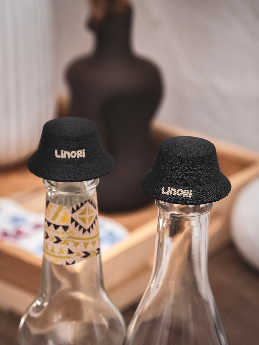 Flaschendeckel Fischerhut für Bier, Limo & kl. Sektflaschen | in schwarz & personalisierbar