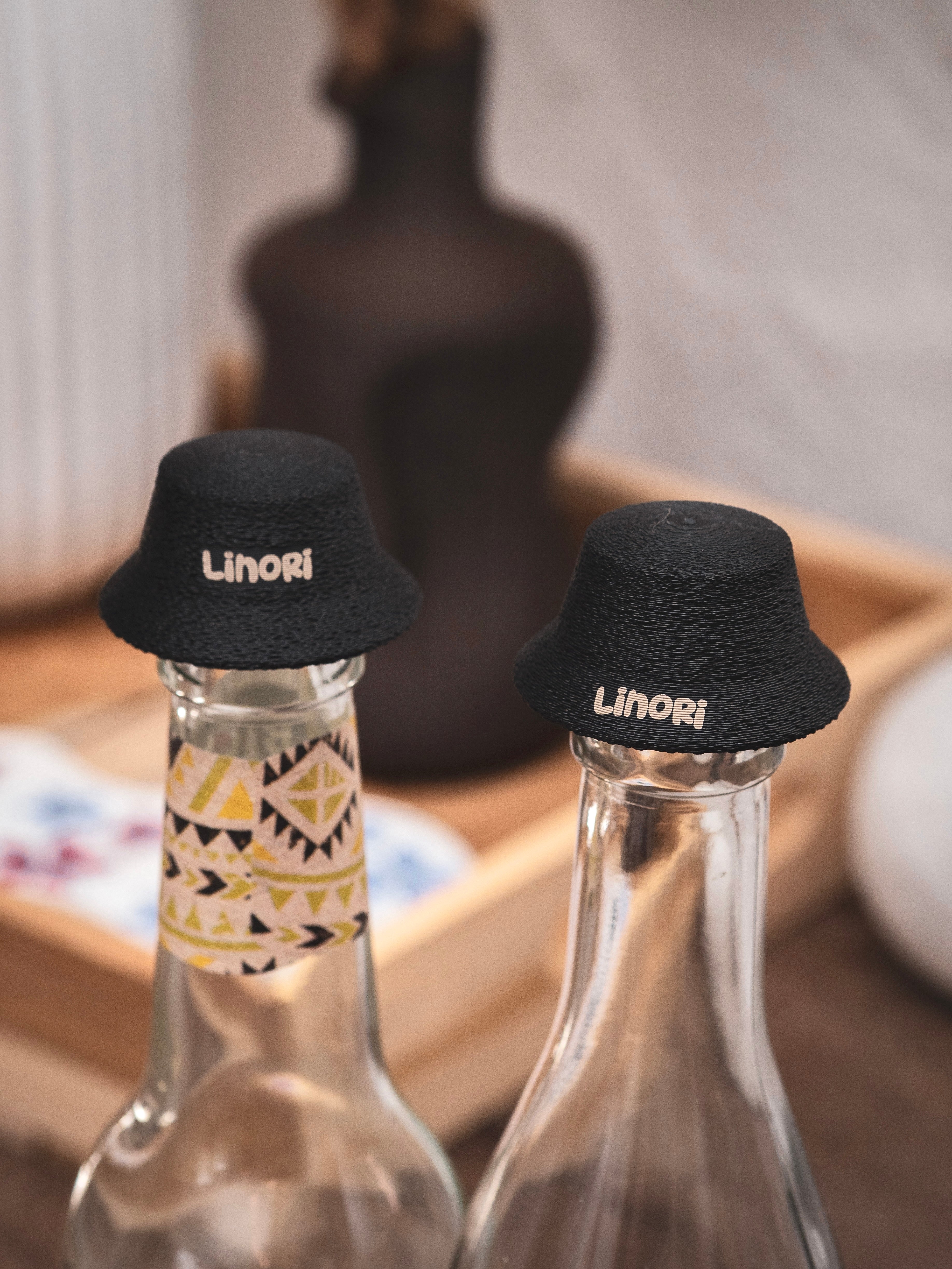 Flaschendeckel Fischerhut für Bier, Limo & kl. Sektflaschen | in schwarz & personalisierbar