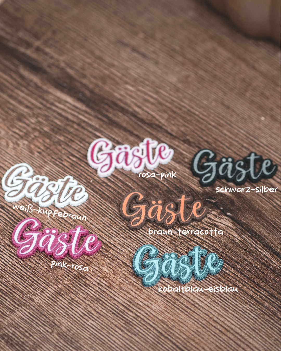 Guest | Gästeschild zum aufhängen oder kleben | in 7 Farben | in 2 Sprachen