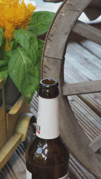 Flaschendeckel Sommerhut für Bier, Limo & kl. Sektflaschen | moosgrün